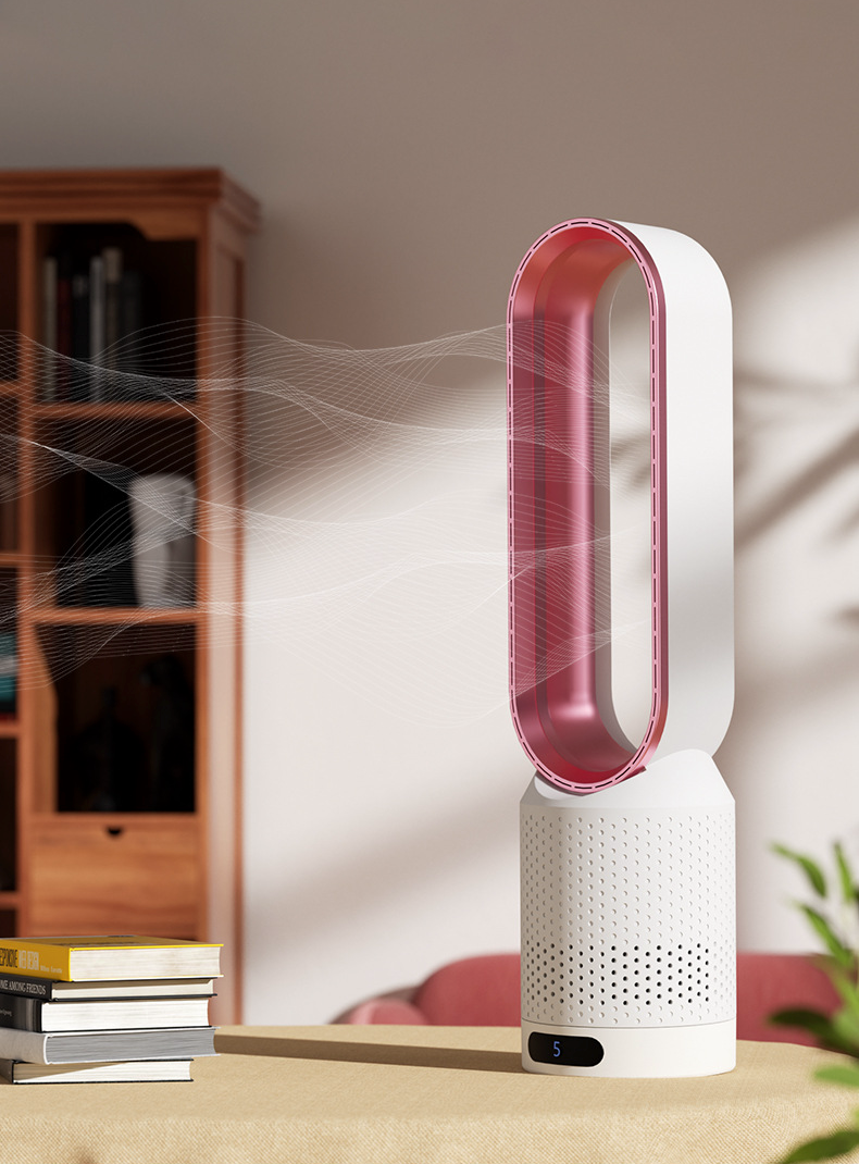 3-i-1 Luftkøler med Luftrenser og Bladløst Design – 90° Automatisk Oscillation, 8 Justerbare Hastigheder, Ultra-Støjsvag Drift 2