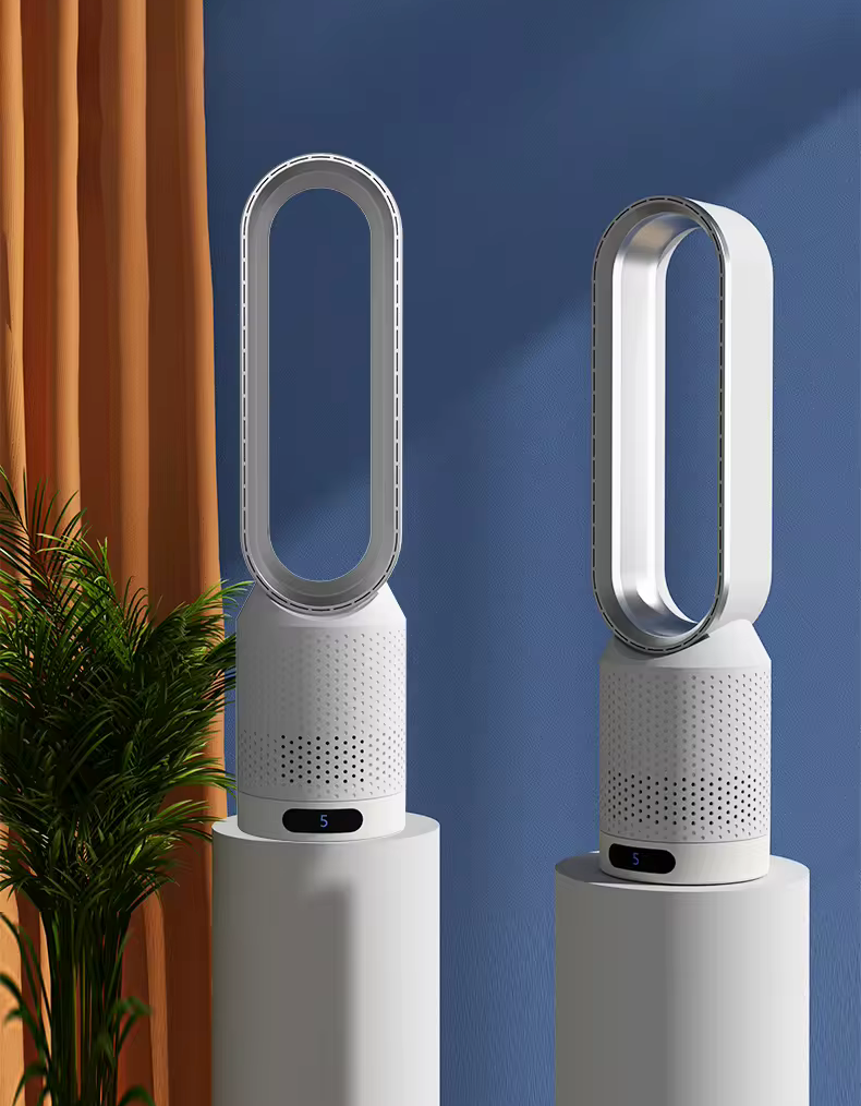 3-i-1 Luftkøler med Luftrenser og Bladløst Design – 90° Automatisk Oscillation, 8 Justerbare Hastigheder, Ultra-Støjsvag Drift 3