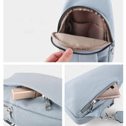 Lily | Dame Geometrisk Skulderrem Læder Crossbody Sling Taske