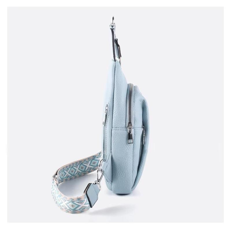 Lily | Dame Geometrisk Skulderrem Læder Crossbody Sling Taske