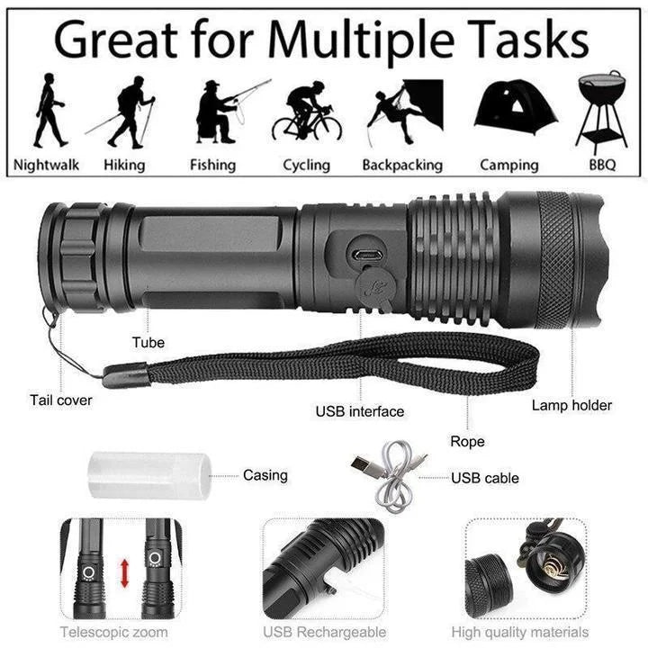 90000 lumen XHP50.2 SIDSTE lommelygte 6