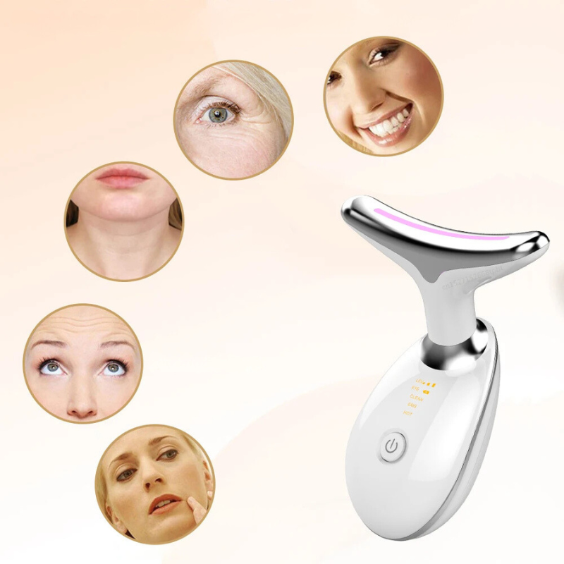 AgeDefy - Nakke- og ansigtsløftende massageapparat med hudopstrammende LED-terapi 2