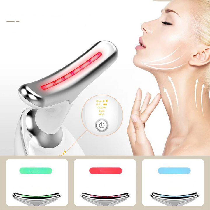 AgeDefy - Nakke- og ansigtsløftende massageapparat med hudopstrammende LED-terapi 5