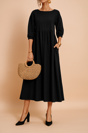 Amabel | Elegant midikjole med 3/4 ærmer 4