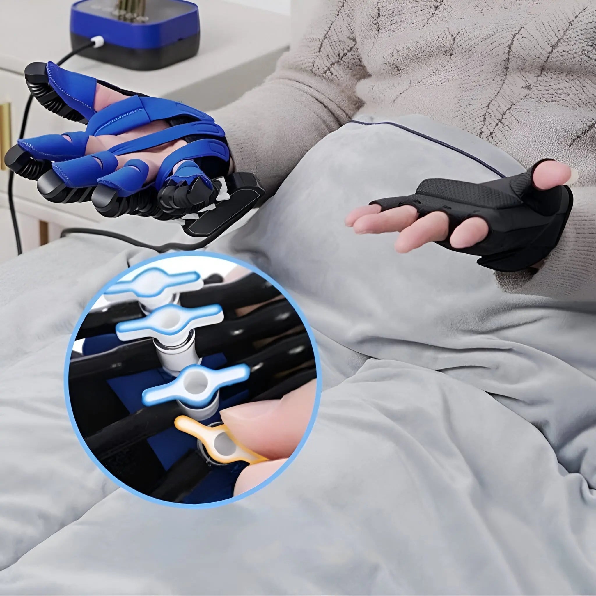 Avancerede rehabiliteringsrobothandsker - Fingertræningsenhed til slagtilfældepatienter 3