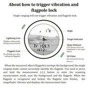 Avanceret golfafstandsmåler - Præcise målinger med hældningskompensation og vibrationsfeedback 7