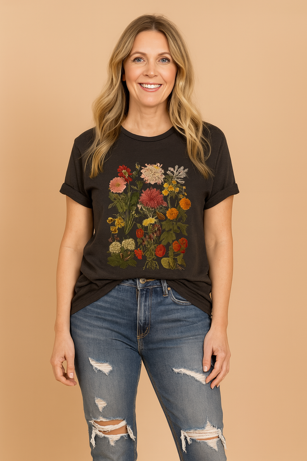 Bær | T-shirt med plantemotiv 3