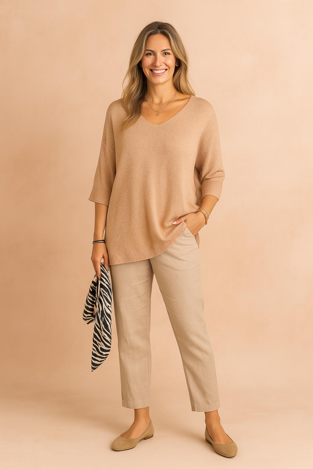 Barbara | Afslappet elegance med V-hals 0