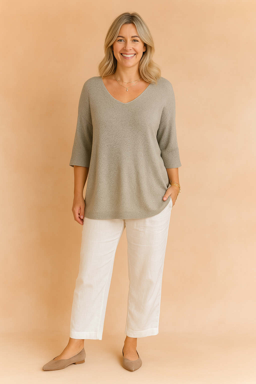 Barbara | Afslappet elegance med V-hals 2