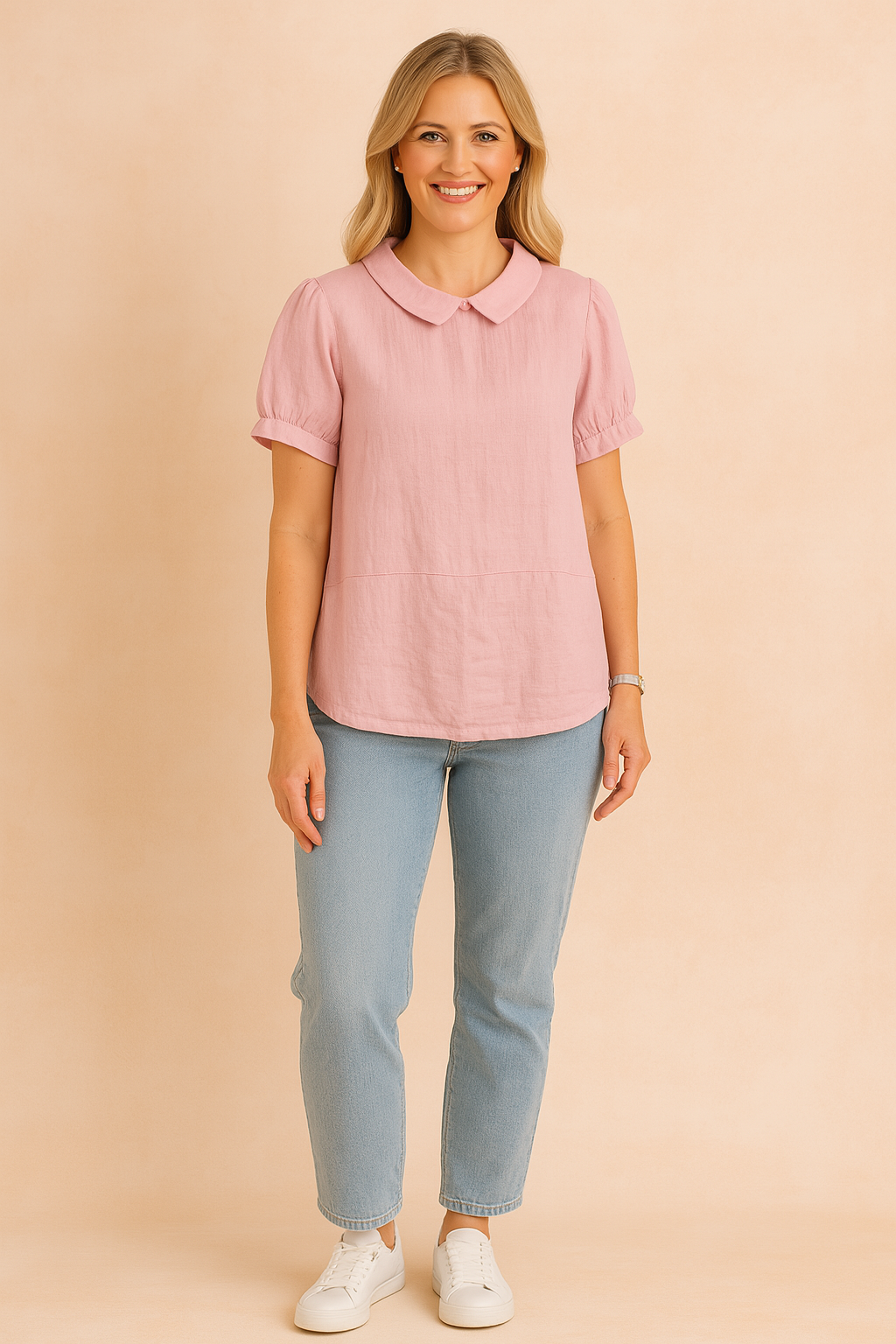 Bella | Cropped top med krave 0