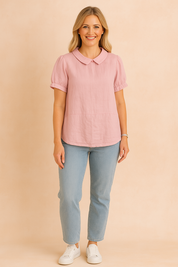 Bella | Cropped top med krave 0