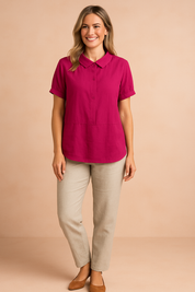 Bella | Cropped top med krave 1