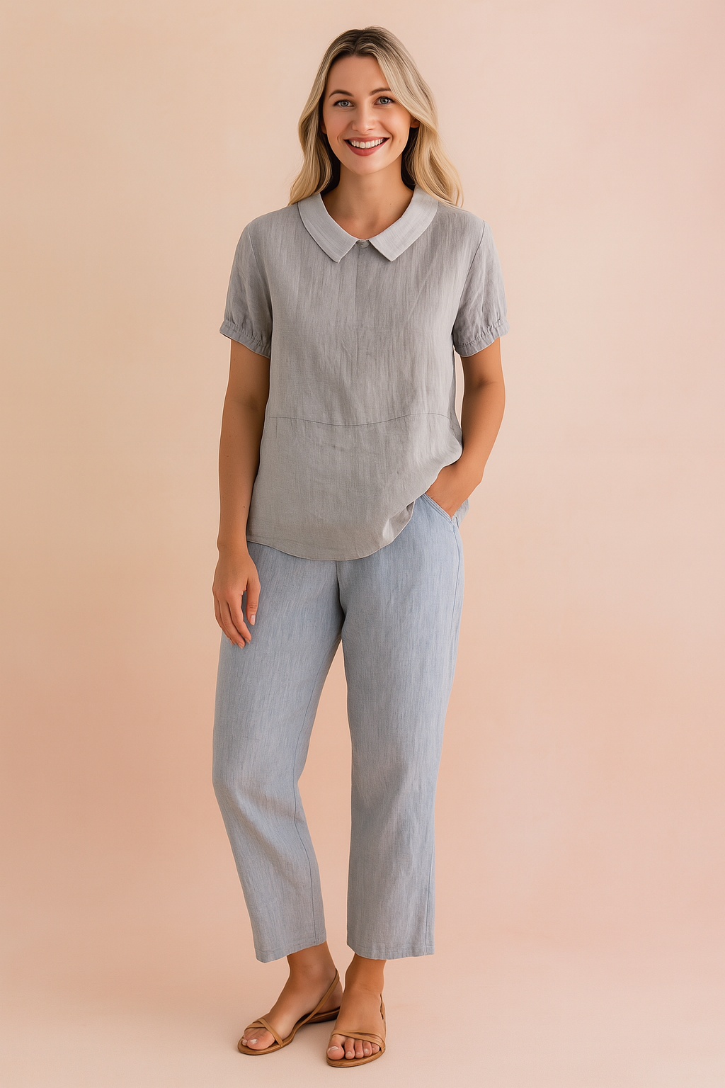 Bella | Cropped top med krave 3