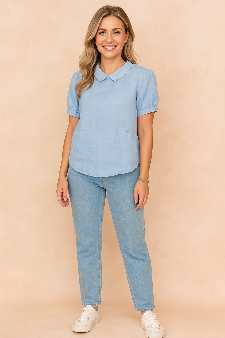 Bella | Cropped top med krave 5