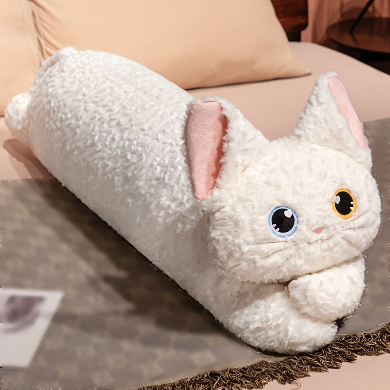 Blød lang kawaii kattepude – Kramvenlig sidepude med finurligt design og materiale, der er nemt at håndvaske 5