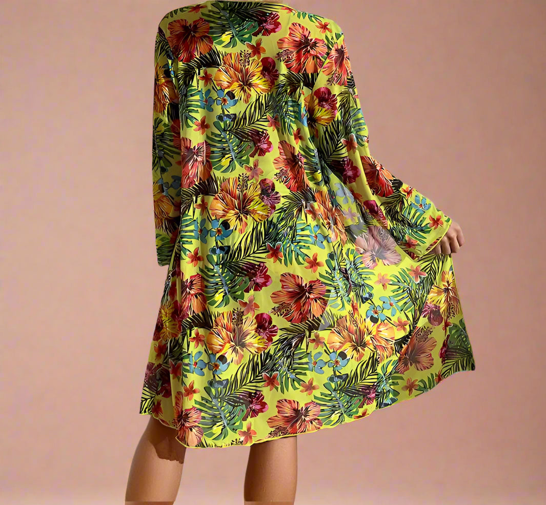 Blomstret Badedragt Dame Med Cover-Up - Komfortabelt Badetøj Til Sommerens Strandlook 7
