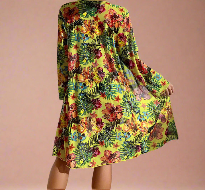 Blomstret Badedragt Dame Med Cover-Up - Komfortabelt Badetøj Til Sommerens Strandlook 7