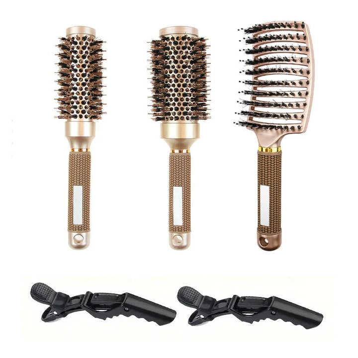 BlowOut Pro - Ionic Boar Bristle Rundt Hårbørstesæt til Styling i Salonkvalitet 0