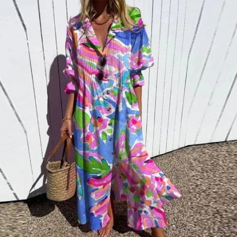 Boho-Chic Sommerkjole til Kvinder - Elegant og Let Kjole til Sommerbrug 2