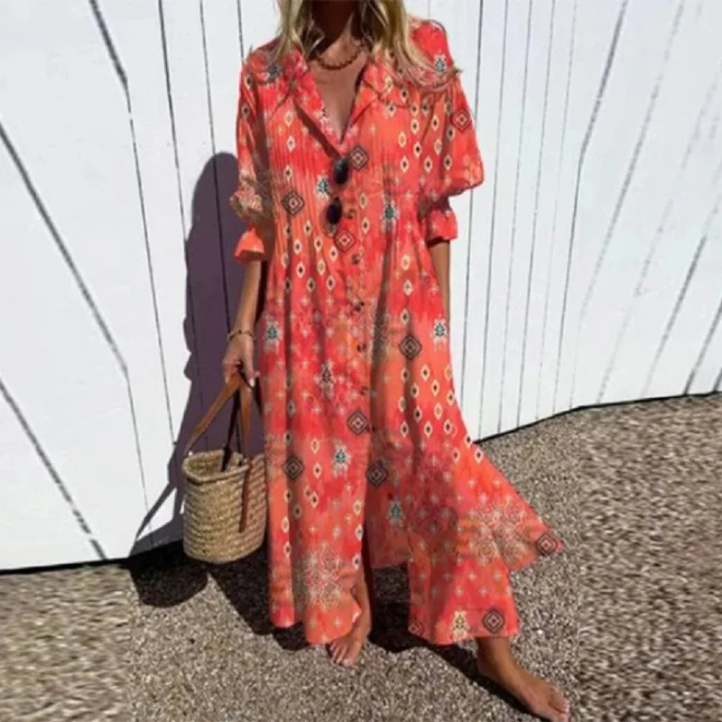Boho-Chic Sommerkjole til Kvinder - Elegant og Let Kjole til Sommerbrug 3