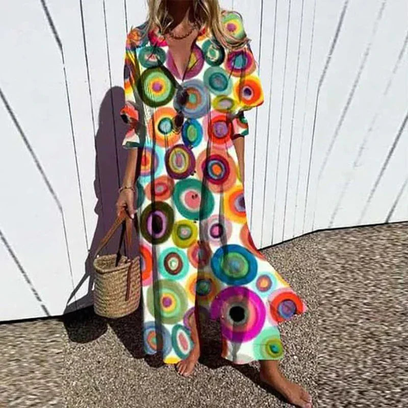 Boho-Chic Sommerkjole til Kvinder - Elegant og Let Kjole til Sommerbrug 5