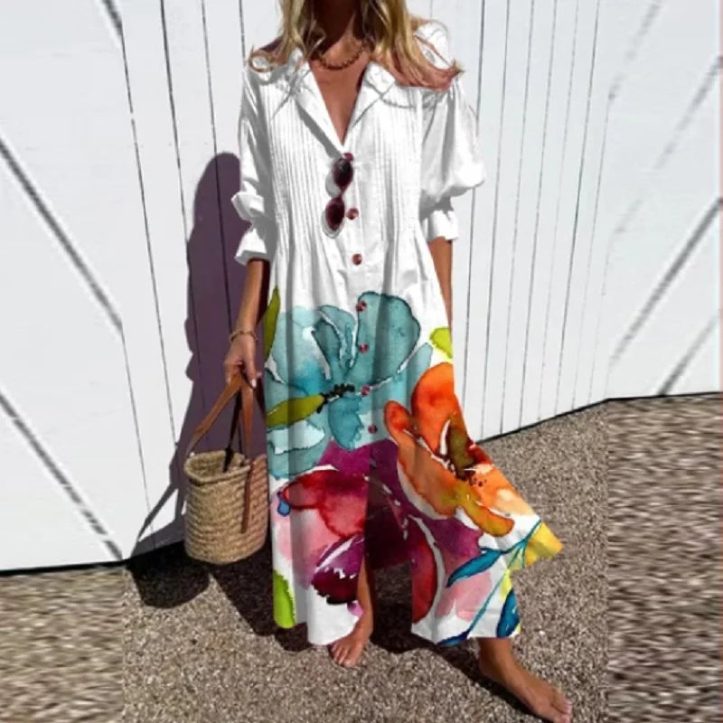 Boho-Chic Sommerkjole til Kvinder - Elegant og Let Kjole til Sommerbrug 6