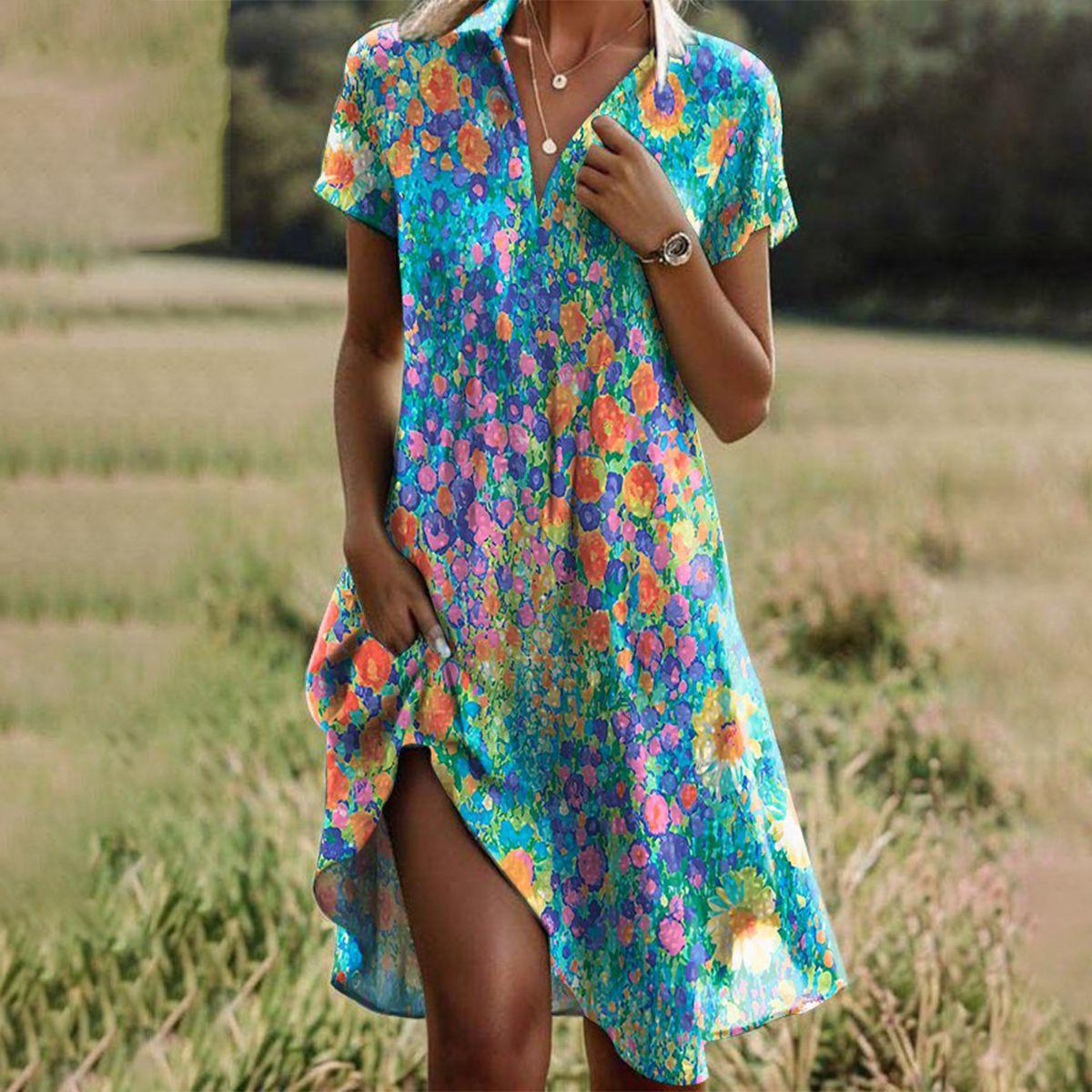 Boho Chic Sommerkjole - Elegant Hvid Lang Sommerkjole til Kvinder, Komfortabel og Romantisk Kjole til Sommeren 0