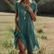 Boho Chic Sommerkjole - Elegant Hvid Lang Sommerkjole til Kvinder, Komfortabel og Romantisk Kjole til Sommeren 1