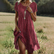 Boho Chic Sommerkjole - Elegant Hvid Lang Sommerkjole til Kvinder, Komfortabel og Romantisk Kjole til Sommeren 3