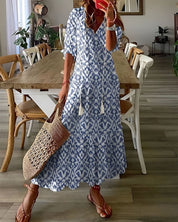 Boho Dækkjole til Kvinder - Elegant Sommerstil med Afslappet Pasform og Bohemian Charme 0