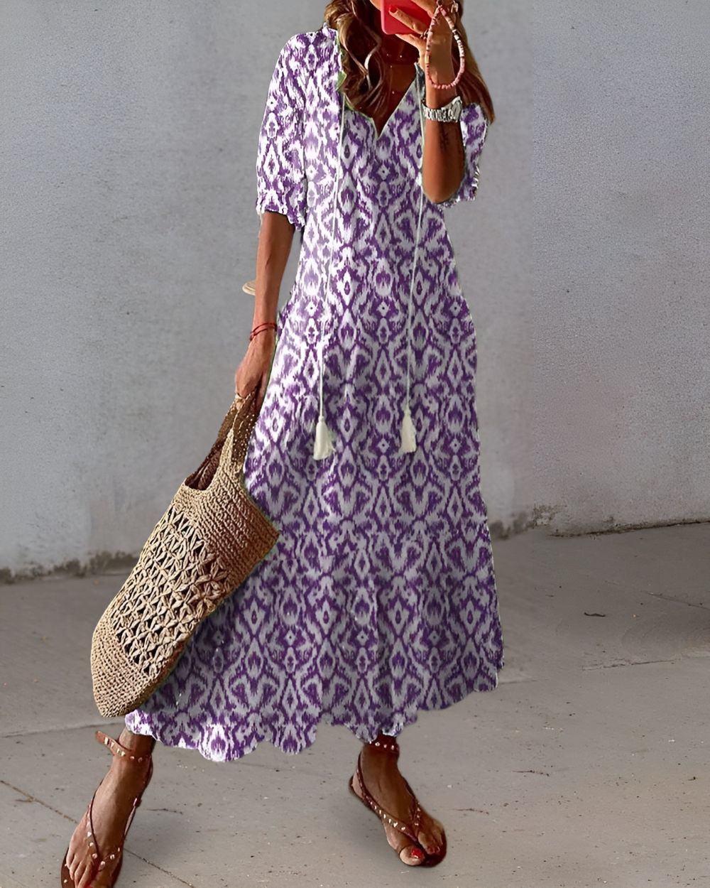Boho Dækkjole til Kvinder - Elegant Sommerstil med Afslappet Pasform og Bohemian Charme 2