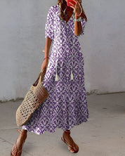 Boho Dækkjole til Kvinder - Elegant Sommerstil med Afslappet Pasform og Bohemian Charme 2
