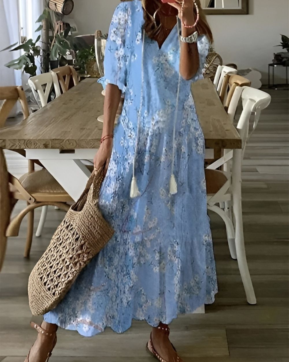 Boho Dækkjole til Kvinder - Elegant Sommerstil med Afslappet Pasform og Bohemian Charme 3