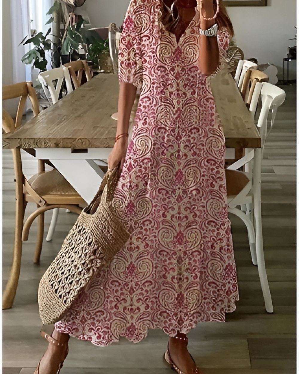 Boho Dækkjole til Kvinder - Elegant Sommerstil med Afslappet Pasform og Bohemian Charme 4