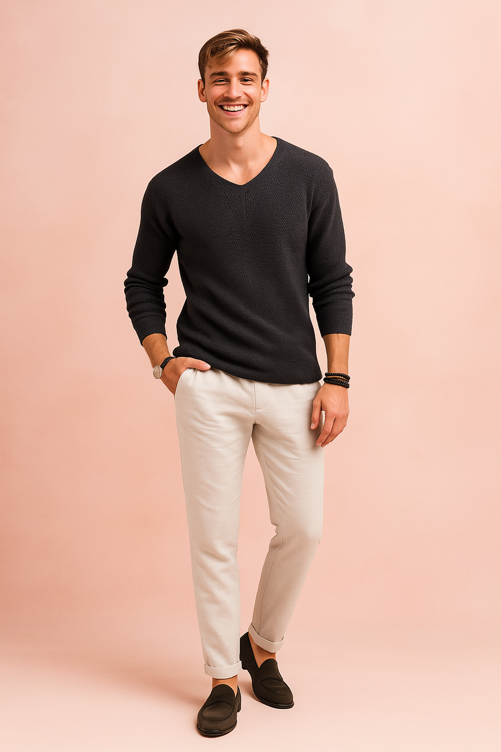 Bram | Herre afslappet, varm sweater | Blød strik 1