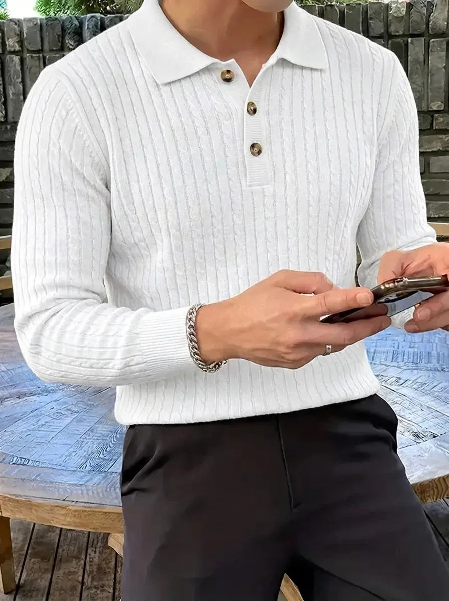 Brit & Boho™️ | Geripptes Strickpullover-Shirt 0