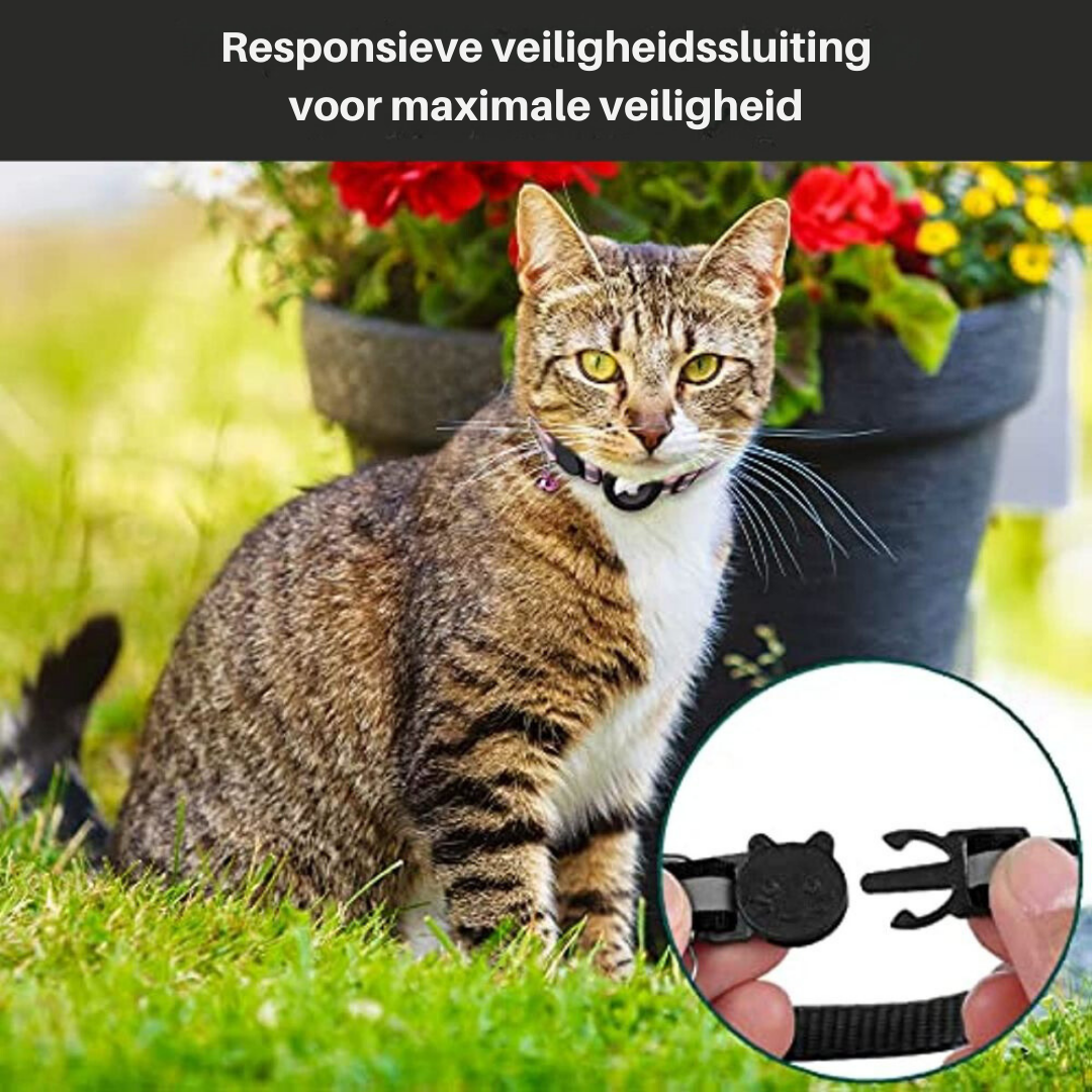 CAT GPS-trackerhalsbånd med hurtigudløser og reflekterende design for forbedret synlighed om natten 4