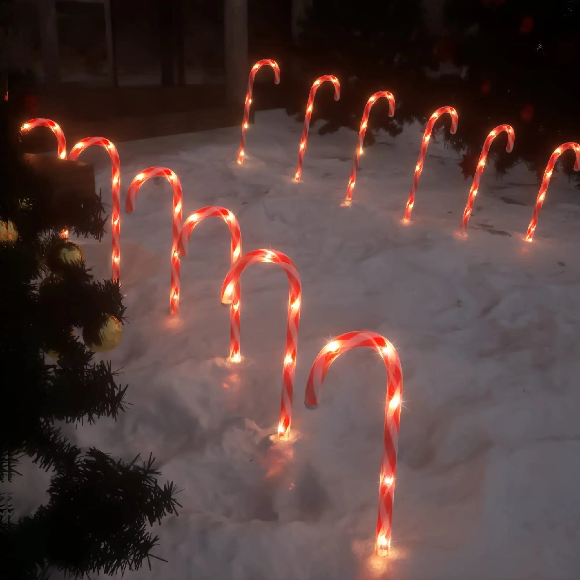 CandyCaneLuxe | Vandtætte LED-julelys til udendørs dekoration 0