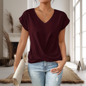 Casual Sweetheart Neck T-shirt til Kvinder - Elegant Sommer Top med Flatterende Pasform og Åndbar Komfort 0