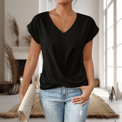 Casual Sweetheart Neck T-shirt til Kvinder - Elegant Sommer Top med Flatterende Pasform og Åndbar Komfort 2