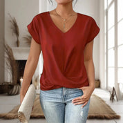 Casual Sweetheart Neck T-shirt til Kvinder - Elegant Sommer Top med Flatterende Pasform og Åndbar Komfort 3