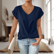 Casual Sweetheart Neck T-shirt til Kvinder - Elegant Sommer Top med Flatterende Pasform og Åndbar Komfort 4