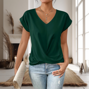 Casual Sweetheart Neck T-shirt til Kvinder - Elegant Sommer Top med Flatterende Pasform og Åndbar Komfort 6