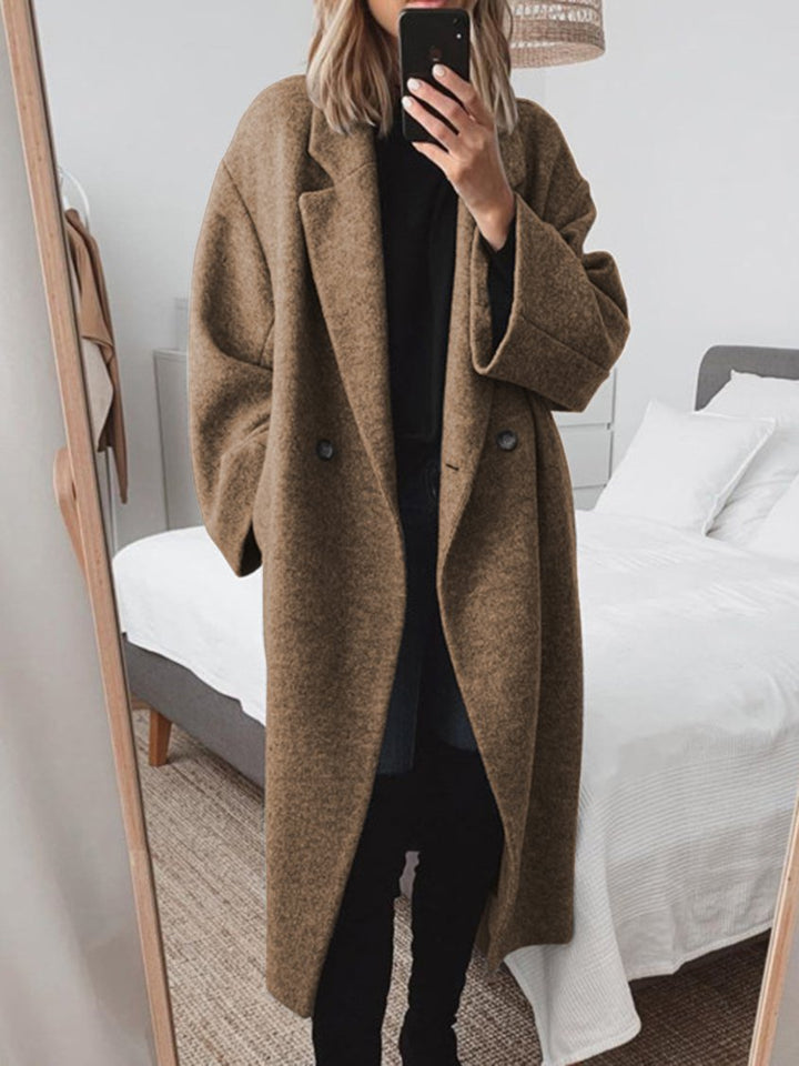 Cely | Komfortabel oversized frakke med dobbelte knapper 0