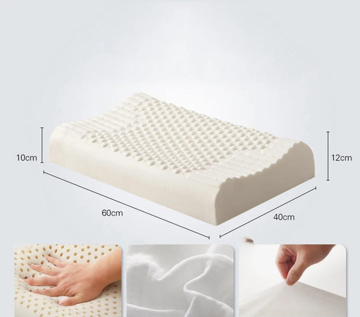 Cervikalpude i ren naturlig latex – ortopædisk memory foam til dyb søvn og beskyttelse mod mider 3