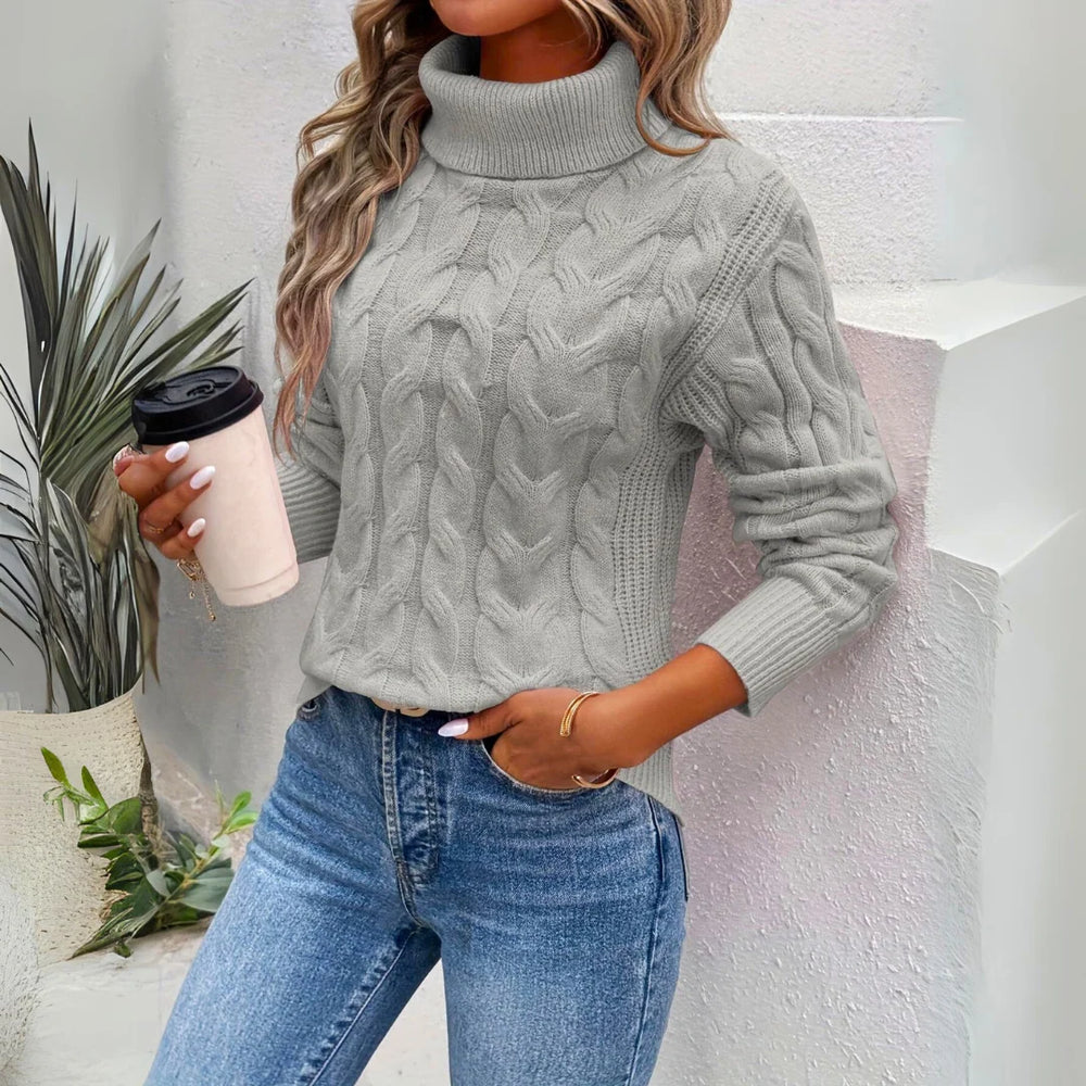 Charlotte - Warmer Gestrickter Damen Rollkragenpullover 1
