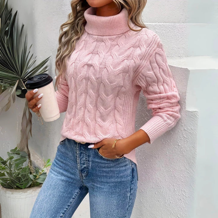 Charlotte - Warmer Gestrickter Damen Rollkragenpullover 2