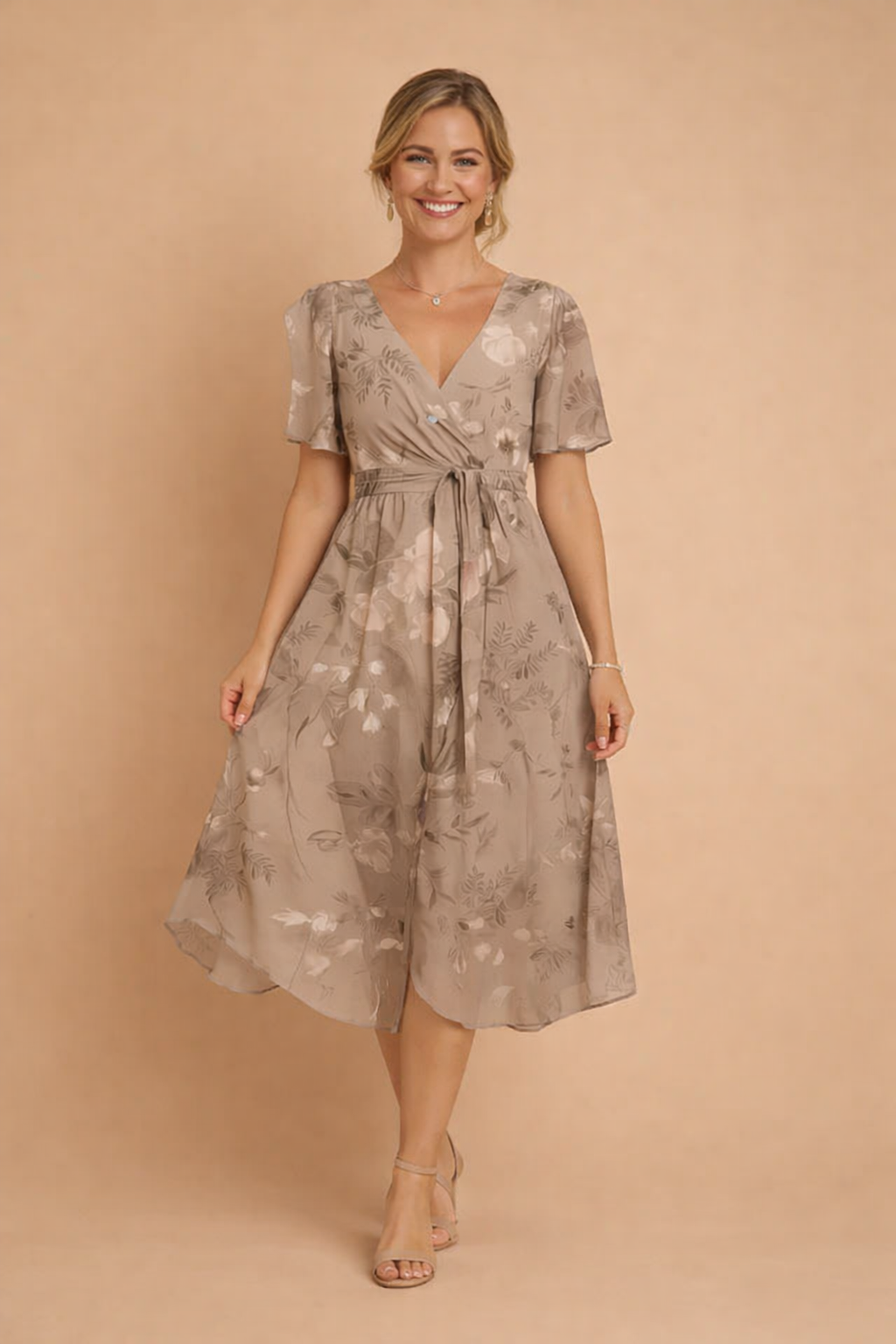 Barbara | Asymmetrisk kjole med blomsterprint
