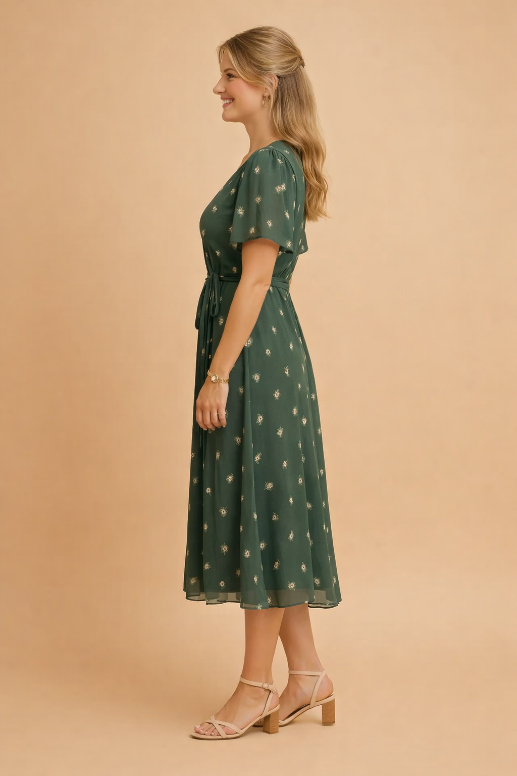 Barbara | Asymmetrisk kjole med blomsterprint