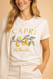 Anne | Dame-T-shirt med stilfuldt motiv foran